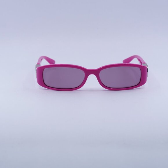Gucci GG1661S 004  Sunglasses Fuchsia Rectangle Frame, Pink Lenses main image 7